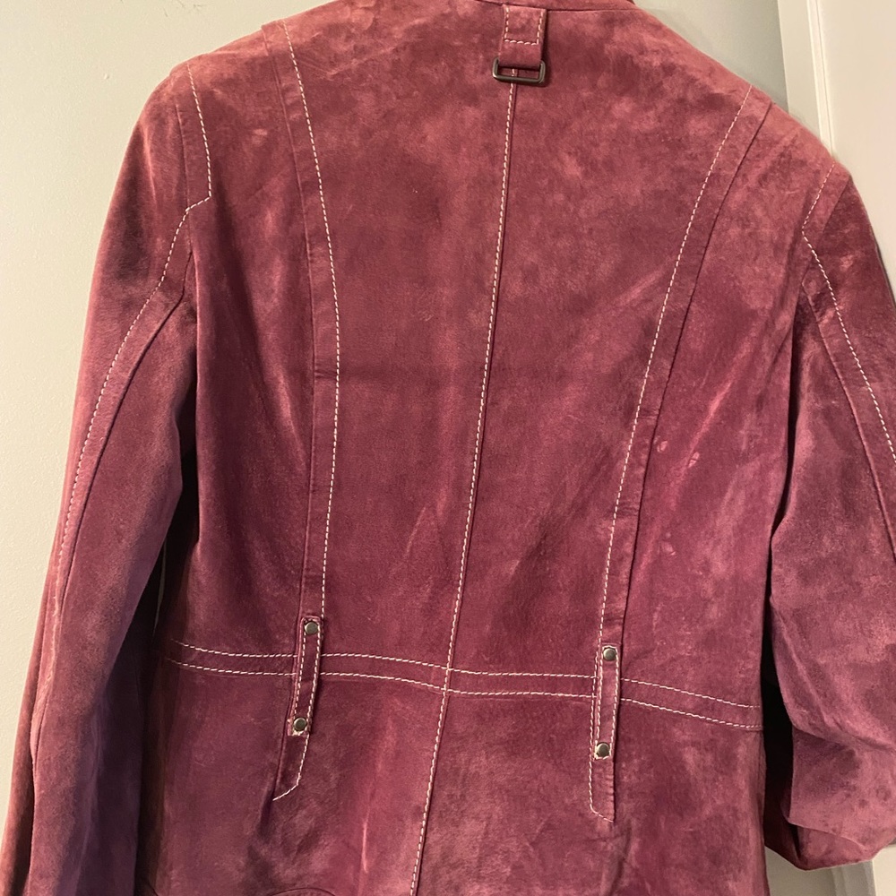 Luscious purple suede jacket from Danier